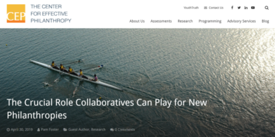 The Crucial Role Collaboratives Can Play for New Philanthropies